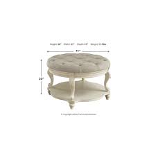 Place a decorative tray on your ottoman, and you can easily use it as a coffee table. Signature Design By Ashley Realyn Ottoman Cocktail Table White Brown Furniture Coffee Tables Ekoios Vn