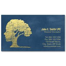 Blue Creative Psychologist Business Cards Mind And Tree Psychologist Business Card Unique Business Cards Design Psychologist Business