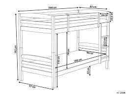 Letto singolo, letto matrimoniale, letto a castello o letto ad una piazza e mezzo: Letto A Castello In Legno Di Pino Bianco 90x200cm Regat Beliani It