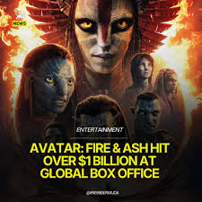 Blue people, big numbers 💙🔥 Avatar: Fire & Ash just crossed $1 BILLION at  the global box office, proving once again that Pandora still has the world  in a chokehold. James Cameron