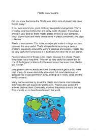 Plastic In Our Oceans Worksheet Free Esl Printable Worksheets Made By Teachers Ocean Reading Reading Activies Reading Skills