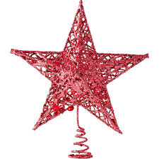 Then, use the zip ties to attach the dowel rod to the center pole. Home Kitchen Charmsamx Christmas Tree Topper Red 5 9 Glittered Metal Hallow Design Rustic Star Wire Tree Topper Xmas Tree Ornaments Treetop Decorations For Home Holiday Party Supply Seasonal Decor
