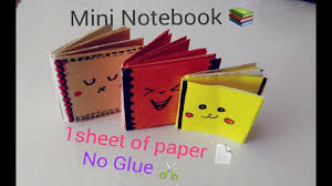 Place the thinner board on top of the thicker ones. Diy Easy Mini Notebook Diary How To Make Mini Notebook Valentine Gift One Sheet Of Paper No Glue