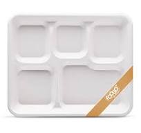 Large Compartment Plates, 5 Sections, Regular