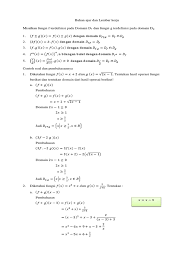 Contoh soal operasi aljabar pada fungsi. Bahan Ajar Operasi Aljabar Fungsi