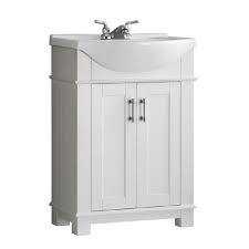 Fresca Hudson 24 In W Traditional Bathroom Vanity In White With Ceramic Vanity Top In White With White Basin Traditional Bathroom Bathroom Vanity Base Simple Bathroom