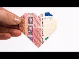 Youtube Geld Falten Herz Geld Falten Hochzeit Kreative Geldgeschenke