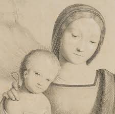 J. STRIXNER (*1782) after PERUGINO (*1445), Madonna and child, around 1811,  Lithography