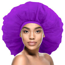 Amazon.com: DONNA Gorro de tratamiento de ricino negro y argán para el día  y la noche, gorro de ducha para el cabello, gorro de satén para dormir, ...