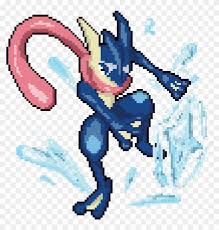Note that i have not included every single pokemon. Greninja Transparent Pixel Art Image Free Stock Pixel Art Pokemon Green Ninja Clipart 1345657 Pikpng