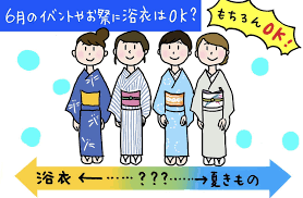 Q6】6月に開催されるイベントやお祭りに浴衣はOK？  「いまさんの着物お悩み相談室」｜コラム｜きものと（着物メディア）│きものが紡ぐ豊かな物語。－京都きもの市場