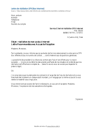 Cet exemple de mise en page vous permet de visualiser les donnes pratiques de présentation de votre courrier. Exemple Lettre Resiliation Sfr Les Lettres Types