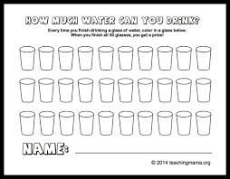 Water Chart Teaching Mama