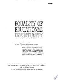 Equality Of Educational Opportunity Pdf Download In 2020 Education Funding Childrens Education Education