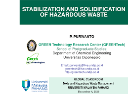 Hazardous industrial waste comes in many different types: Pdf Stabilization And Solidification Of Hazardous Waste