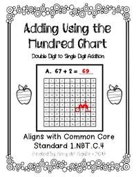 adding using a hundreds chart worksheet teachers pay teachers