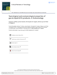 In malaysia we are working under the name of hr worldwide consultancy. Pdf Toxicological And Ecotoxicological Properties Of Gas To Liquid Gtl Products 2 Ecotoxicology