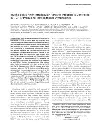 Pdf Murine Ileitis After Intracellular Parasite Infection Is Controlled By Tgf B Producing Intraepithelial Lymphocytes Hajer Debbabi Academia Edu