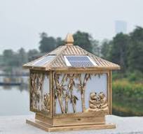 Amazon.com: SHUANGZ Solar Column Headlight Courtyard Fence ...