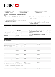 Address proves such as bank statements, utility bills or adhar card. Https Cdn Hsbc Com My Content Dam Hsbc My Docs Request Change Of Customer Details Pdf