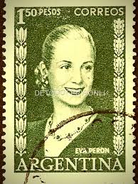 "Eva peron stamp postal mail republic Argentina" Greeting Card by  DETODOFERIAONLI
