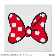 Trendy Minnie Red Polka Dot Bow Poster Zazzle Com In 2021 Minnie Mouse Template Minnie Mouse Bow Minnie