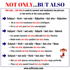 Not Only But Also Important Rules And Examples Esl Forums Learn English Words Learn English Learn English Vocabulary