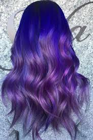 The strands crossing each other makes it look like ombre. Deep Purple Ombre