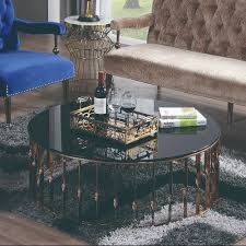 Tempered glass stainless steel legs finish: China Round Coffee Table With Black Tempered Glass Top China Coffee Table Side Table