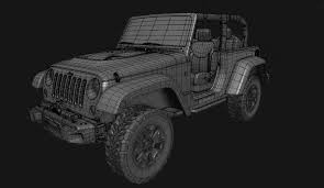 Jeep Wrangler Wesley Vanitou Low Poly 3d Models Jeep Polygon Art