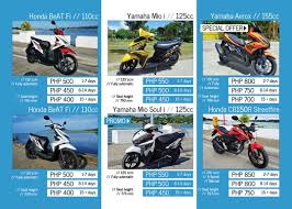 Rates Bohol Scooter Rentals Scooter Rental Scooter Rental