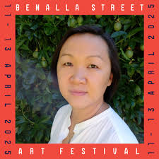 The 2025 Benalla Street Art Festival is bringing creativity to the streets,  and this year's mascot is jumping into the spotlight! Meet the Growling  Grass Frog, a vibrant character designed by our