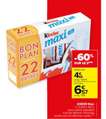 Яйцо шоколадное kinder maxi с игрушкой для девочек 220г. Offre Kinder Maxi Chez Carrefour