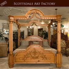 Custom Hand Carved Canopy Bed Fine Art Designs By H J Nick Custom Bedroom Furniture Wood Bed Design Furniture Design Wooden