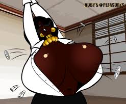 Babes with busty boobs exposed from their shirts