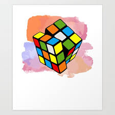 It was first called as the magic cube and was changed into rubik's cube when erno agreed to sell it to ideal toy corp giving them. Watercolor Retro Vintage Rubik Cube Math T Shirt Art Print By Homeoftshirts X Small Rubiks Cube Art Prints Tshirt Art