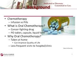 You can take it at home in a matter of seconds, so there's less disruption to your life. Oral Chemotherapy Adherence