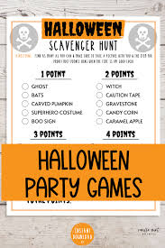 Halloween Scavenger Hunt Game Halloween Printable Games Etsy In 2020 Fun Halloween Party Games Halloween Games For Kids Fun Halloween Games
