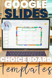 Digital Choice Board Template Primary Colors Choice Boards Digital Learning Educational Technology Google Classroom Elementary