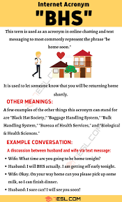 Bhs Meaning What Does The Internet Acronym Bhs Stand For 7esl Meant To Be Conversational English English Lessons