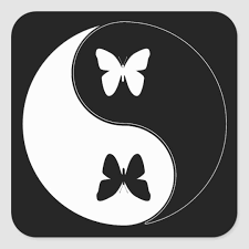 Yin Yang Butterfly Classic Round Sticker Zazzle Com In 2021 Ying Yang Nails Yin Yang Art Yin Yang