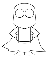 First, draw the cartoon superhero's head and mask. Superhero Drawing Sketching Vector