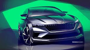 Skoda Vision Rs Concept Debuts As Hybrid Hot Hatch Skoda Car Design Futuristic Cars