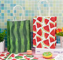 AnyDesign 12 Pack Watermelon Gift Bags Bulk Summer Fruit ...
