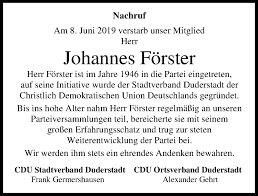 Traueranzeigen von Johannes Förster | trauer-anzeigen.de