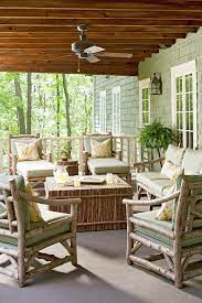 30 Pretty Porch Ideas For The Perfect At Home Escape Rustic Patio Furniture Rustic Patio Porch Furniture