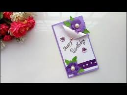 Glue your cut construction paper onto one side of the box. Beautiful Handmade Birthday Card Birthday Card Idea Youtube Handmade Birthday Cards Beautiful Birthday Cards Birthday Cards