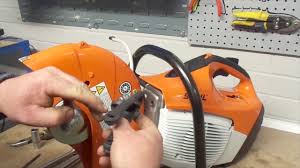 How To Change The Adjusting Lever On A Stihl Ts410 Disc Cutter L S Engineers Youtube