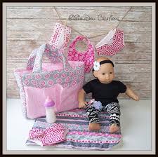 Bitty Baby Diaper Bag Set Doll Diaper Bag Set For Bitty Baby Or Other By Gigisdollcreations Baby Diaper Bags Bitty Baby Diaper Bag Set