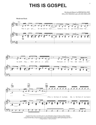 This Is Gospel Sheet Music By Panic At The Disco For Piano Keyboard And Voice Noteflight Marketplace This Is Gospel Piano Sheet Music Song Lyrics And Chords